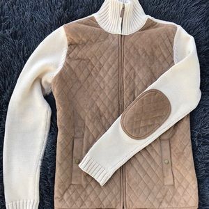 Vintage Ralph Lauren Rare Knit Sweater/Suede
